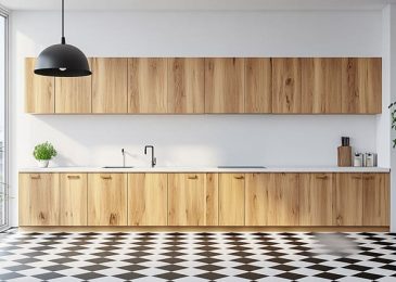black and white floor